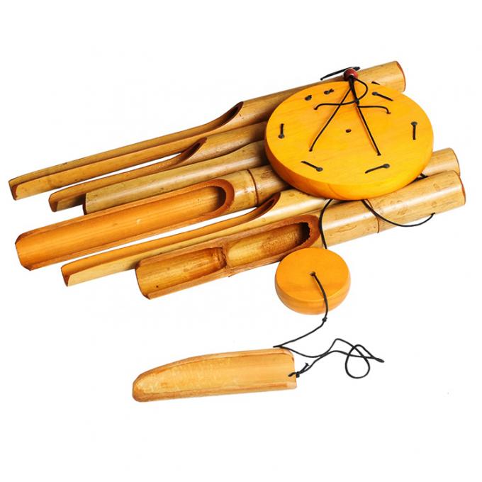 أجراس الرياح الخيزرانية ذات النغمة العميقة المذهلة لديكور الحديقة في المنزل أو في الخارج 4