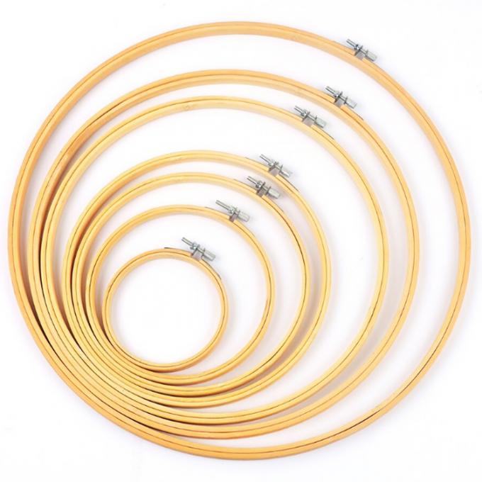 طوق حرفة الخيزران المستدام، إطار تطريز قابل لإعادة الاستخدام لفن DIY 1