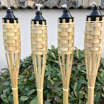 Luau Party Garden Decoration شعلة الخيزران المشتعلة مع علبة زيت معدنية
