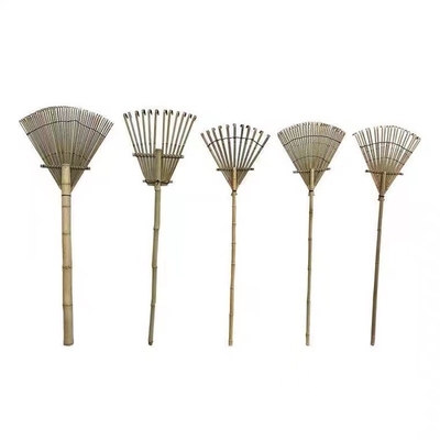 9 Tine 120cm Bamboo Rake مصنوع يدويًا صديقة للبيئة حديقة Rakes Harrow