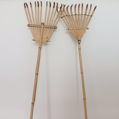 11 Tine 145cm الخيزران أشعل النار اليدوية Rustless حديقة الخليعون Harrow