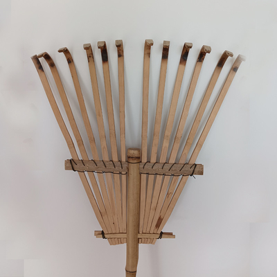 9 Tine 120cm Bamboo Rake مصنوع يدويًا صديقة للبيئة حديقة Rakes Harrow