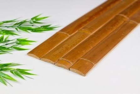 قابلة للتحلل الطبيعي نصف أعمدة الخيزران شرائح الخيزران الحجم حسب الطلب للزينة