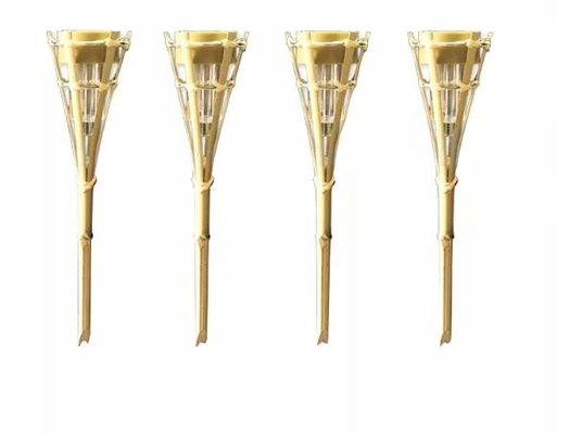 Yard Garden Outdoor Bamboo Tiki Torch مع علبة زيت بديلة قابلة لإعادة الملء