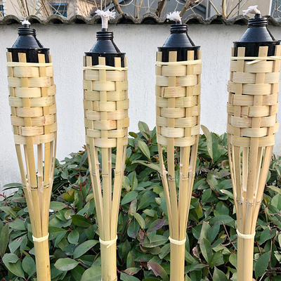 Luau Party Garden Decoration شعلة الخيزران المشتعلة مع علبة زيت معدنية
