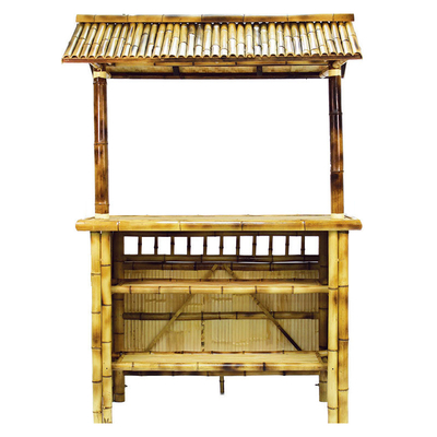 220x160cm Tiki Bar Bamboo Bar Bench Bar مع كراسي سقف مقاوم للماء في الهواء الطلق