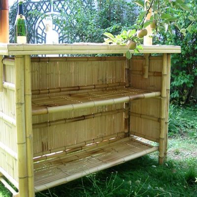 220x160cm Tiki Bar Bamboo Bar Bench Bar مع كراسي سقف مقاوم للماء في الهواء الطلق