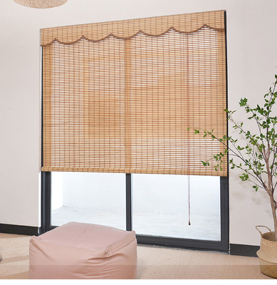 1.5m 2m مقاوم للماء الخيزران Slat نشمر الستائر واقية من الشمس الستائر المنسوجة من الخيزران الروماني