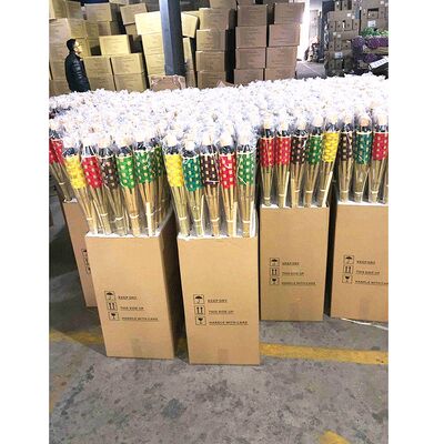 مشعل الخيزران الطبيعي للتخييم في الهواء الطلق، ديكور حفلة الحديقة، مصنع يدوي مشعل النار الصديق للبيئة، مقاوم للماء